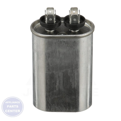 Motor Run Capacitor Oval TOC15 - Side view with 15 Mfd capacitance and 370 Volts rating