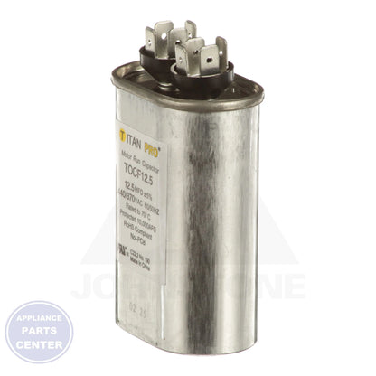 Titan PRO™ Motor Run Capacitor Oval TOCF12.5 - Detailed view of dual voltage design