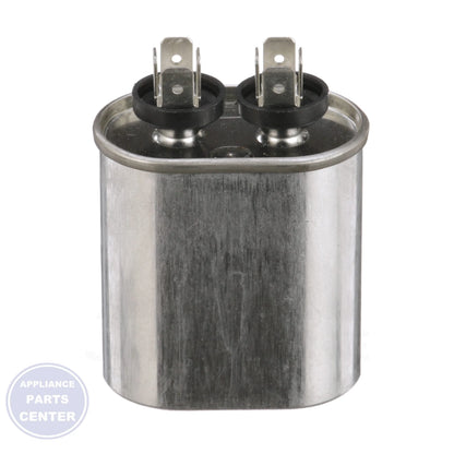 Motor Run Capacitor Oval TOCF2 - Side view with 2 Mfd capacity and 440/370 volts specs