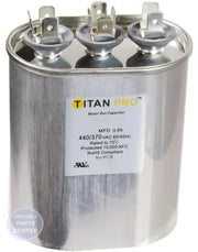 Titan PRO™ Motor Run Capacitor Oval TOCF45 - Main view showing oval aluminum case for G35-390 models