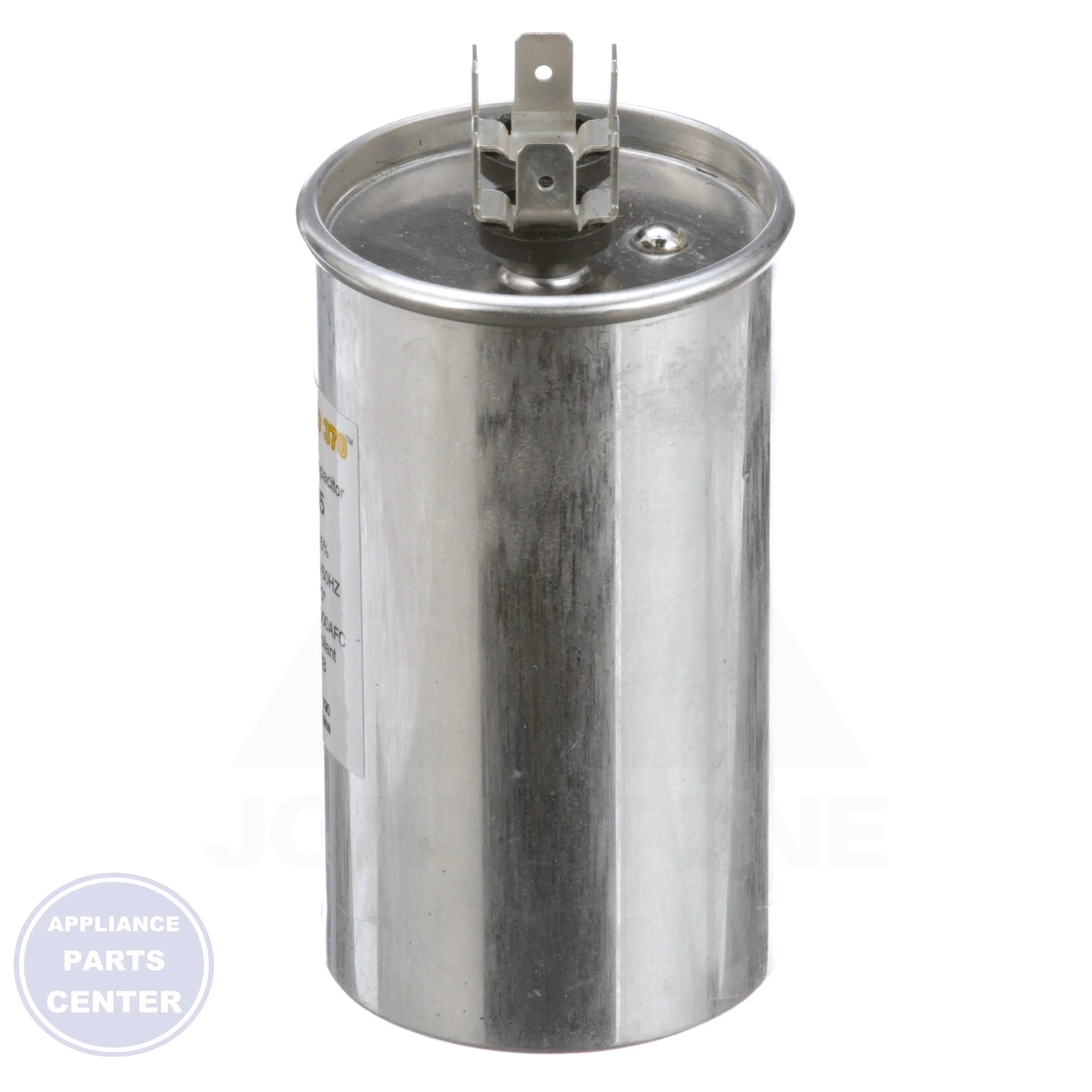 Titan PRO™ Motor Run Capacitor Round TRC45 - Detailed view of 45 Mfd capacity and 370 Volts