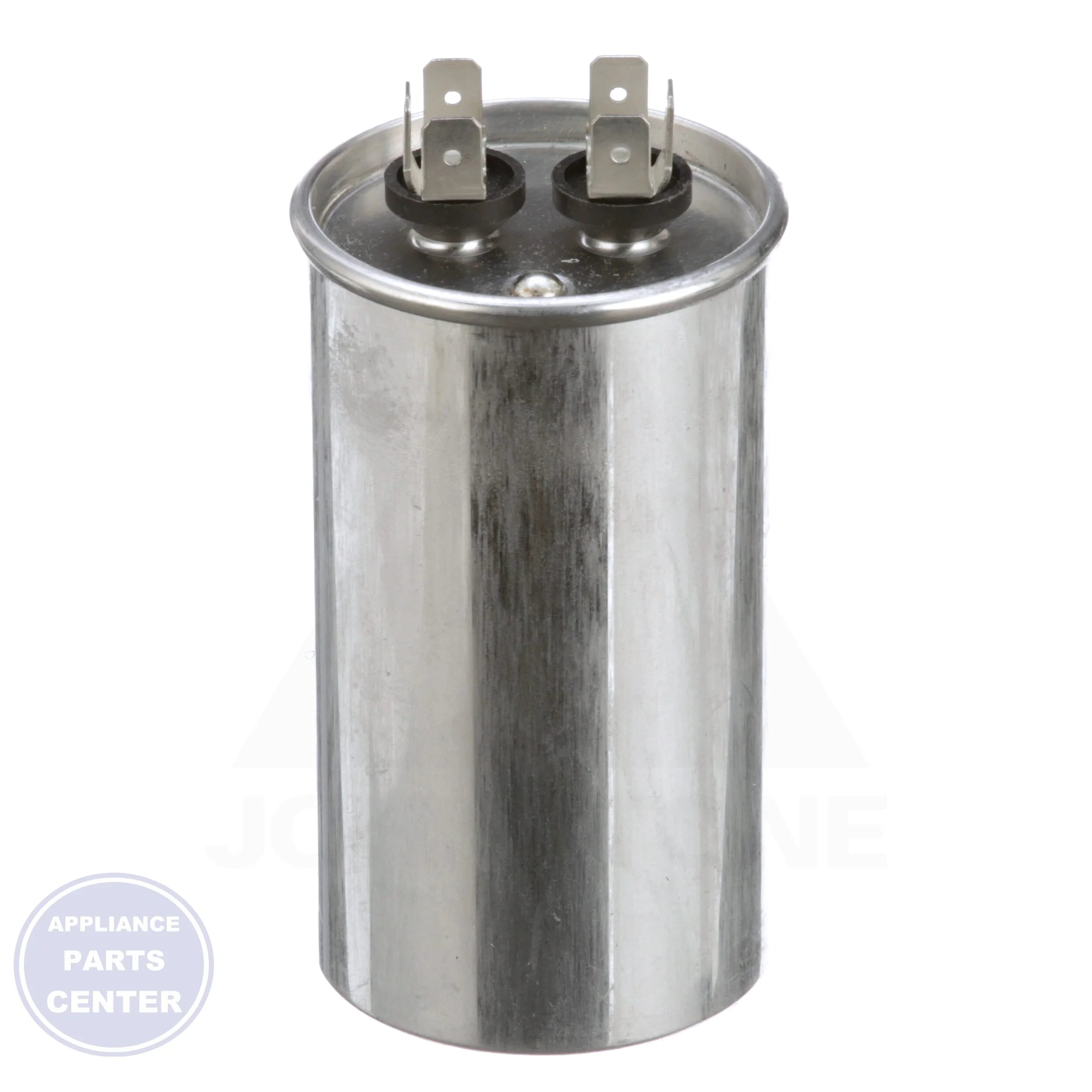 Motor Run Capacitor Round TRC45 - Side view with 2-1/16" diameter and 4-1/2" height