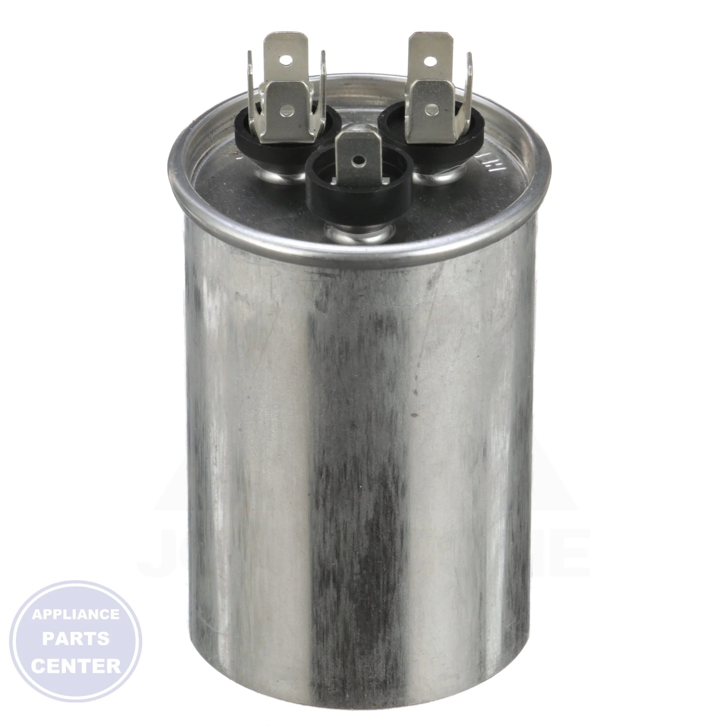 Titan PRO™ Dual Rated Motor Run Capacitor Round TRCD254 - Side view with 2" diameter and 3-1/2" height