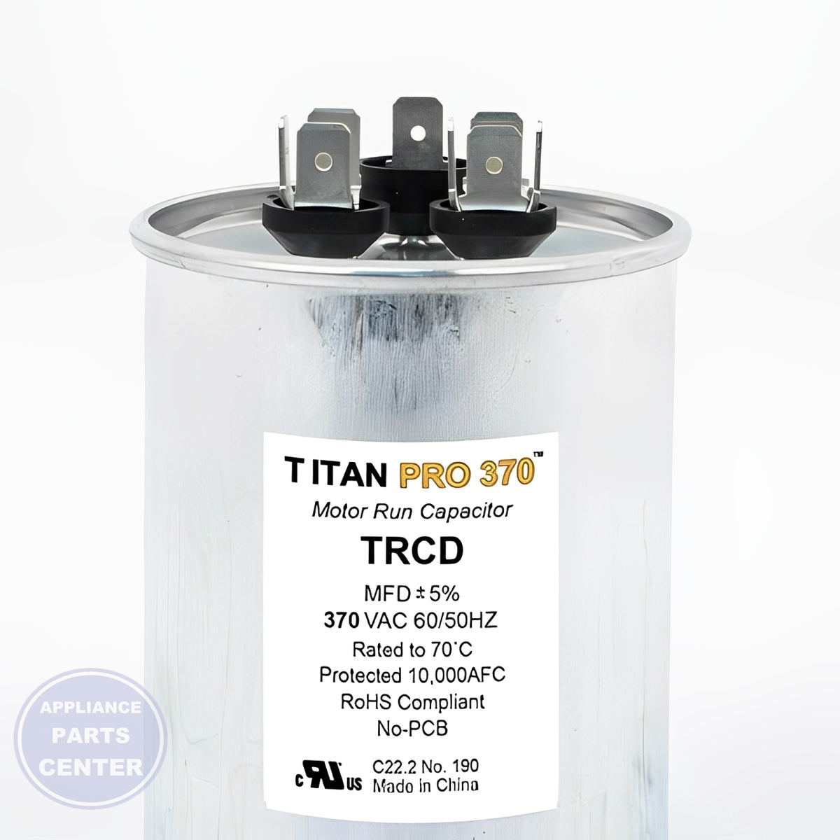 PACKARD RUN CAPACITOR TRCD355 - Main view showing 35+5 MFD support for [specific models]