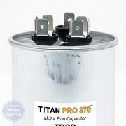 PACKARD TITAN PRO RUN CAPACITOR 40+5 MFD 370 VOLT ROUND - Main view showing round shape for various models