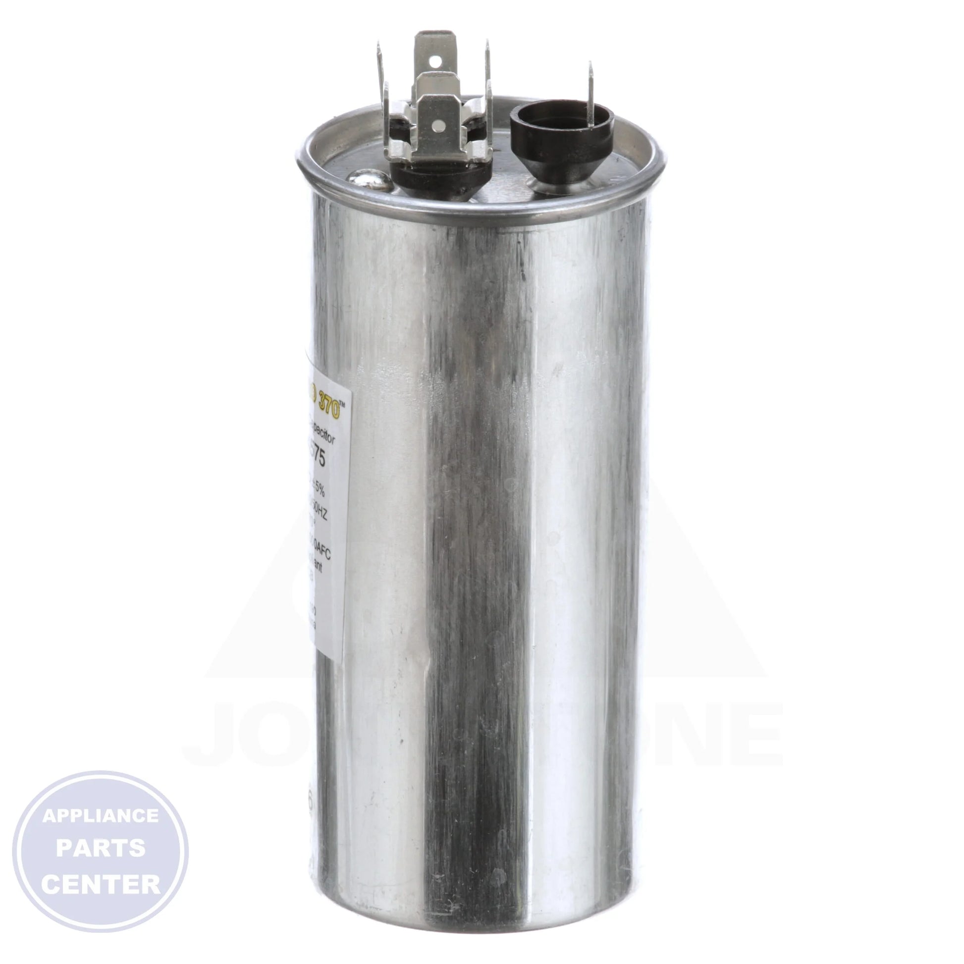 Titan PRO™ Dual Rated Motor Run Capacitor Round TRCD4575 - Detailed view of 45/7.5 Mfd and 370 Volts