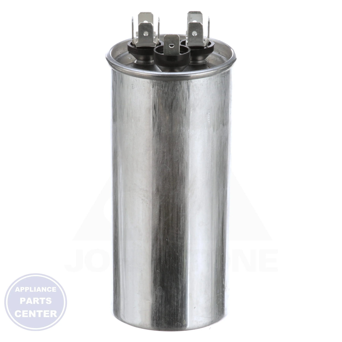 Dual Rated Motor Run Capacitor Round TRCD4575 - Side view with 2" diameter and 4-3/4" height