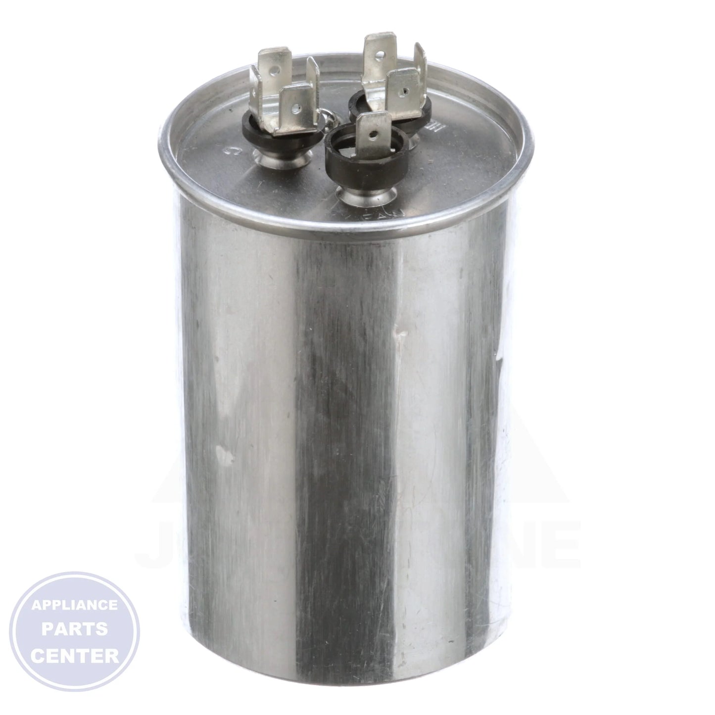 Dual Rated Motor Run Capacitor Round TRCD5575 - Side view with 2-1/2" Diameter and 4-3/4" Height