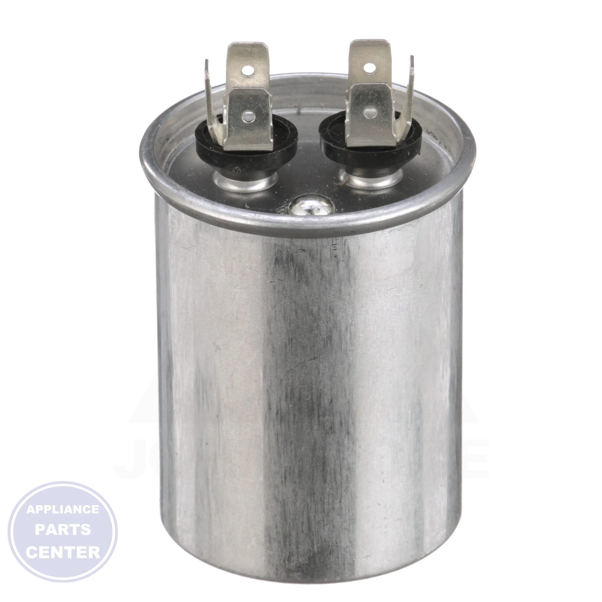 Motor Run Capacitor Round TRCF12.5 - Side view with 440/370-volt specs