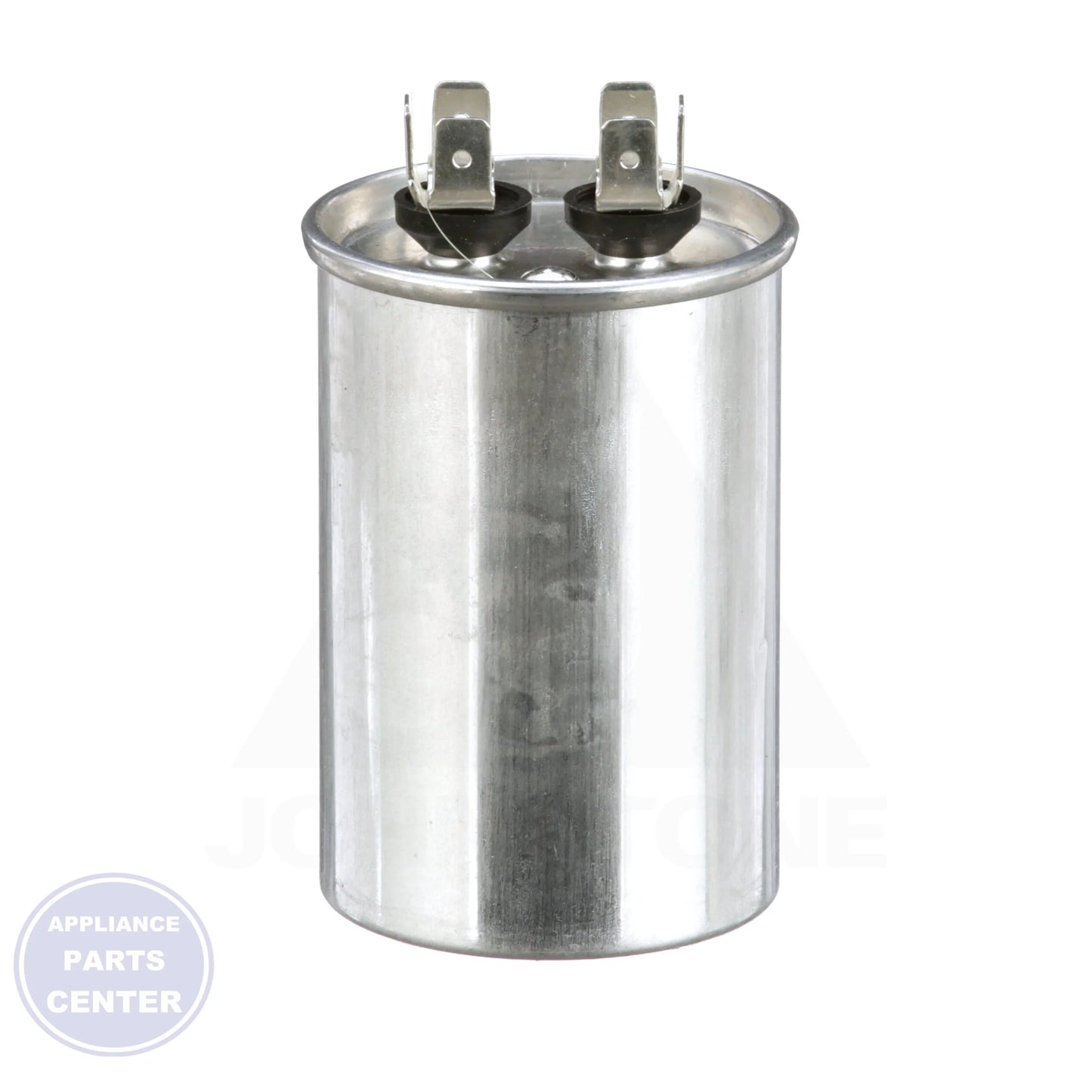 Motor Run Capacitor Round TRCF25 - Side view with 25 MFD capacity at 440/370 volts
