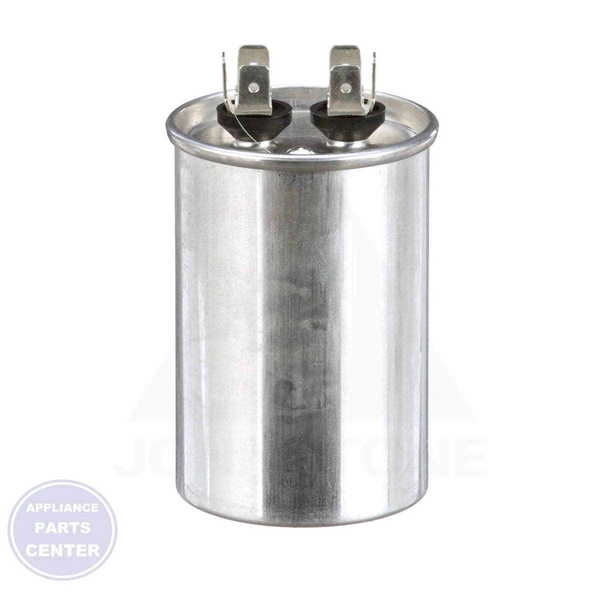 Motor Run Capacitor Round TRCF25 - Side view with 25 MFD capacity at 440/370 volts