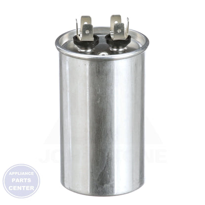 Motor Run Capacitor Round TRCF30 - Side view with 30 MFD capacitance and dual voltage design