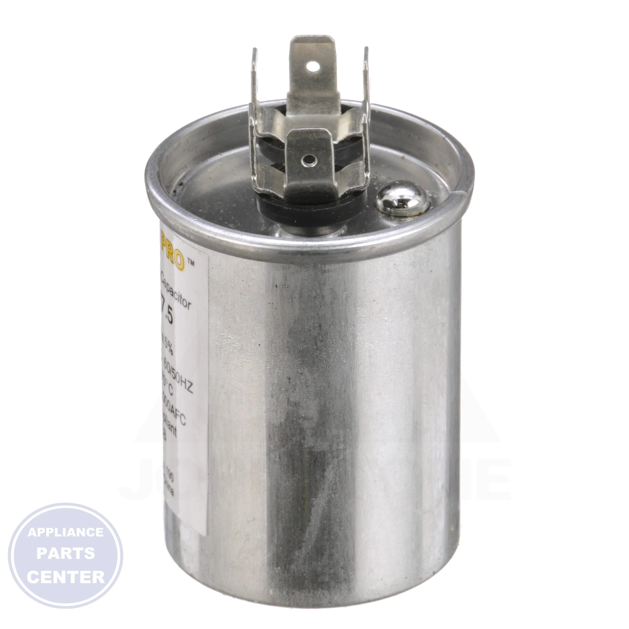 Titan PRO™ Motor Run Capacitor Round TRCF7.5 - Detailed view of heat-tolerant specifications