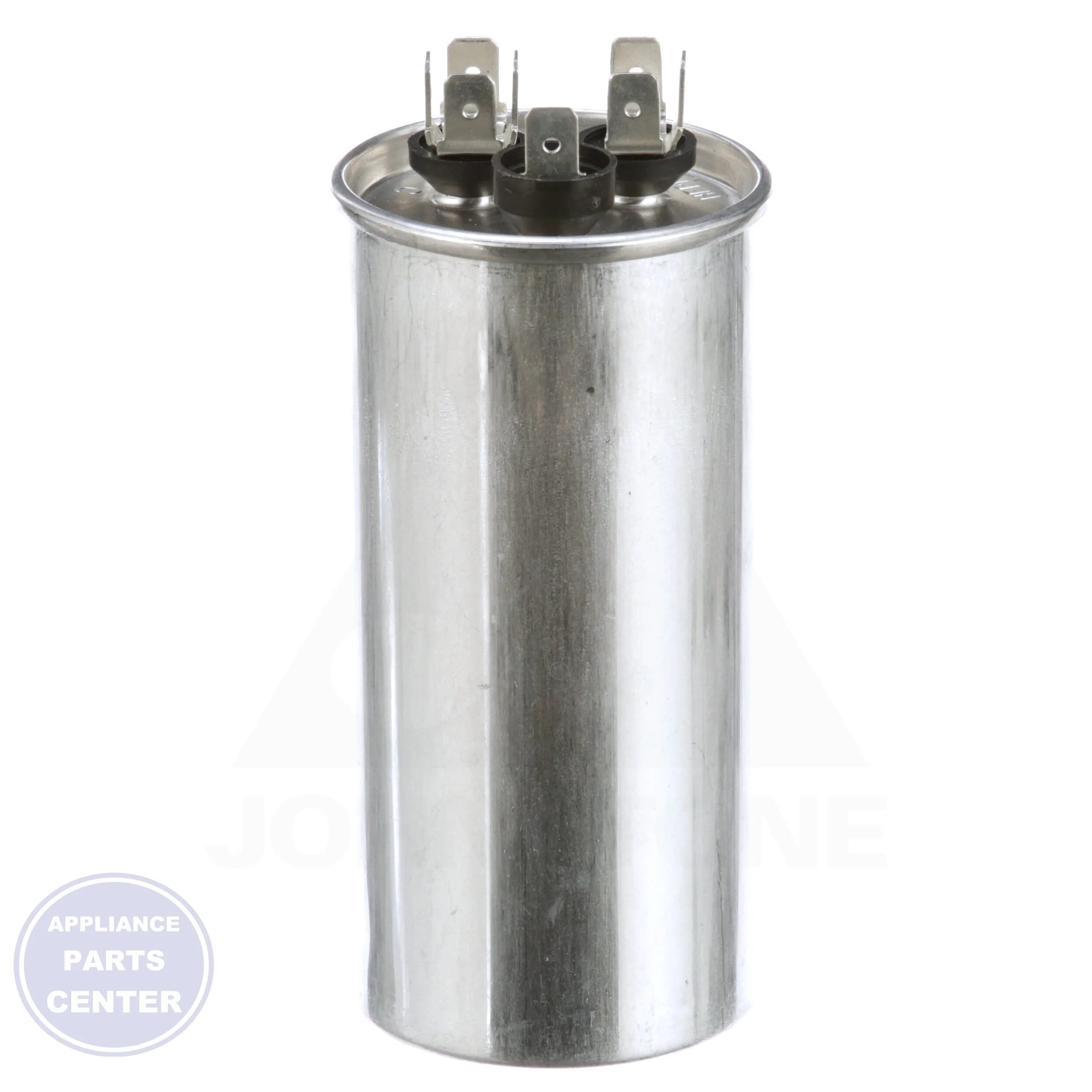 Dual Rated Motor Run Capacitor Round TRCFD205 - Side view with 20/5 MFD capacity