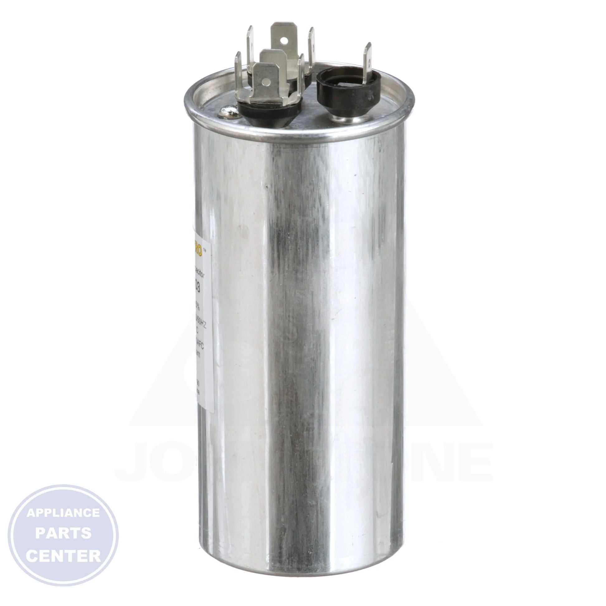 Titan PRO™ Dual Rated Motor Run Capacitor Round TRCFD303 - Detailed view of aluminum case and heat-tolerant features