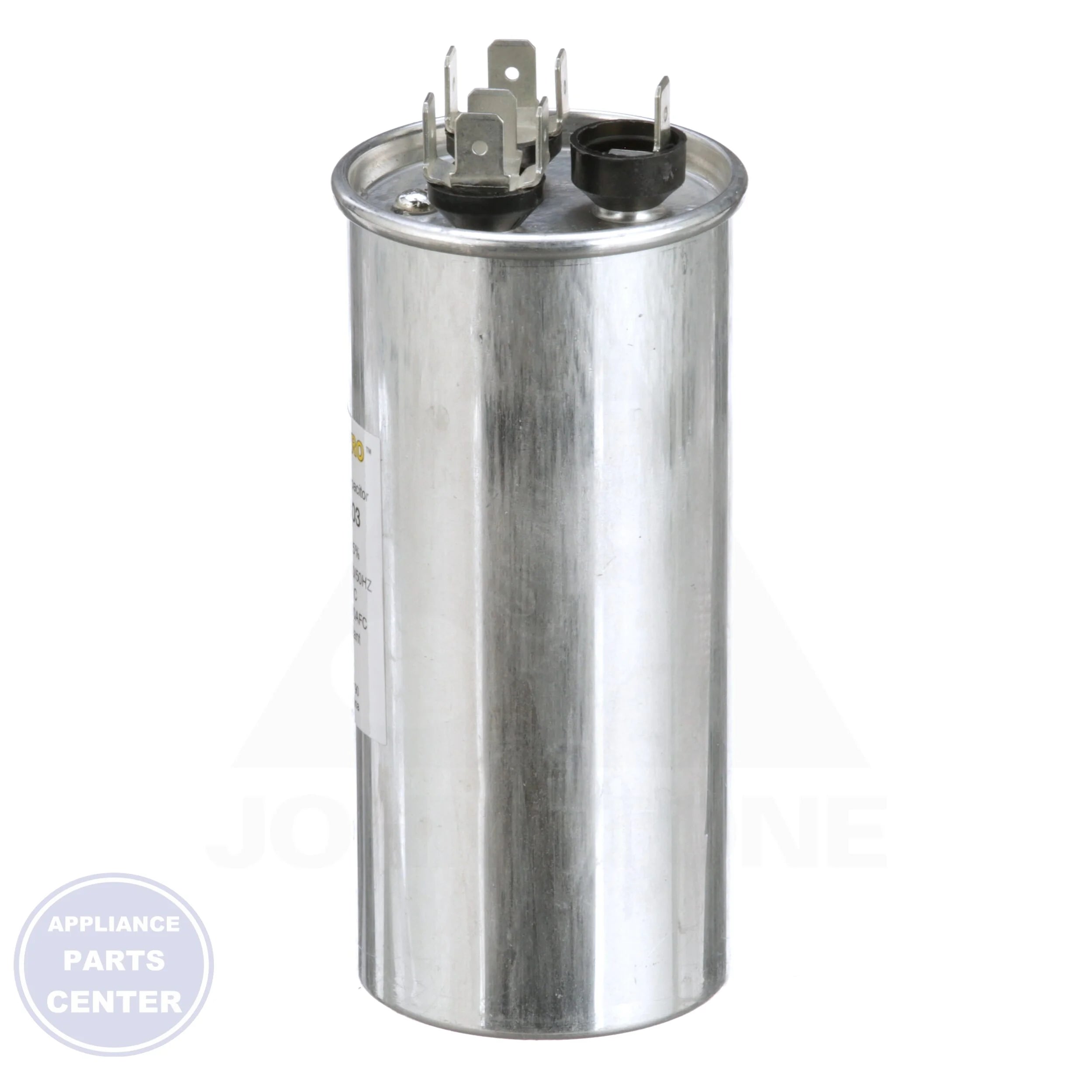 Titan PRO™ Dual Rated Motor Run Capacitor Round TRCFD303 - Detailed view of aluminum case and heat-tolerant features