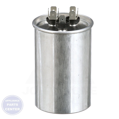 Dual Rated Motor Run Capacitor Round TRCFD405 - Side view with 440/370 Volts rating