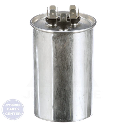 Dual Rated Motor Run Capacitor Round TRCFD4075 - Side view with 40/7.5 Mfd capacitance