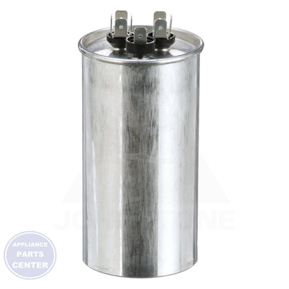 Dual Rated Motor Run Capacitor Round TRCFD6075 - Side view with 60/7.5 MFD capacitance and 440/370 volts