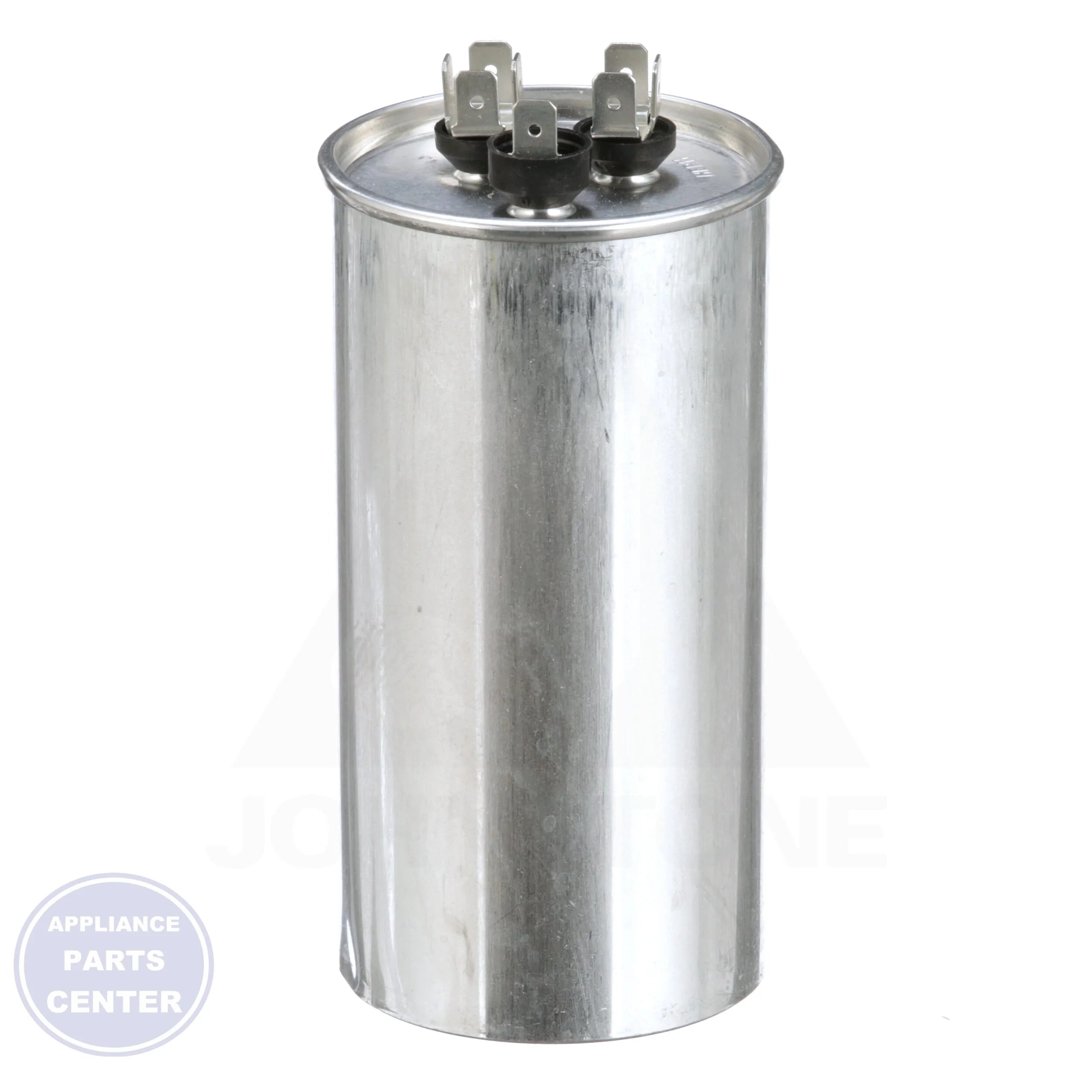 Titan PRO™ Dual Rated Motor Run Capacitor Round TRCFD7075 - Side view with 70/7.5 Mfd and 440/370 volts