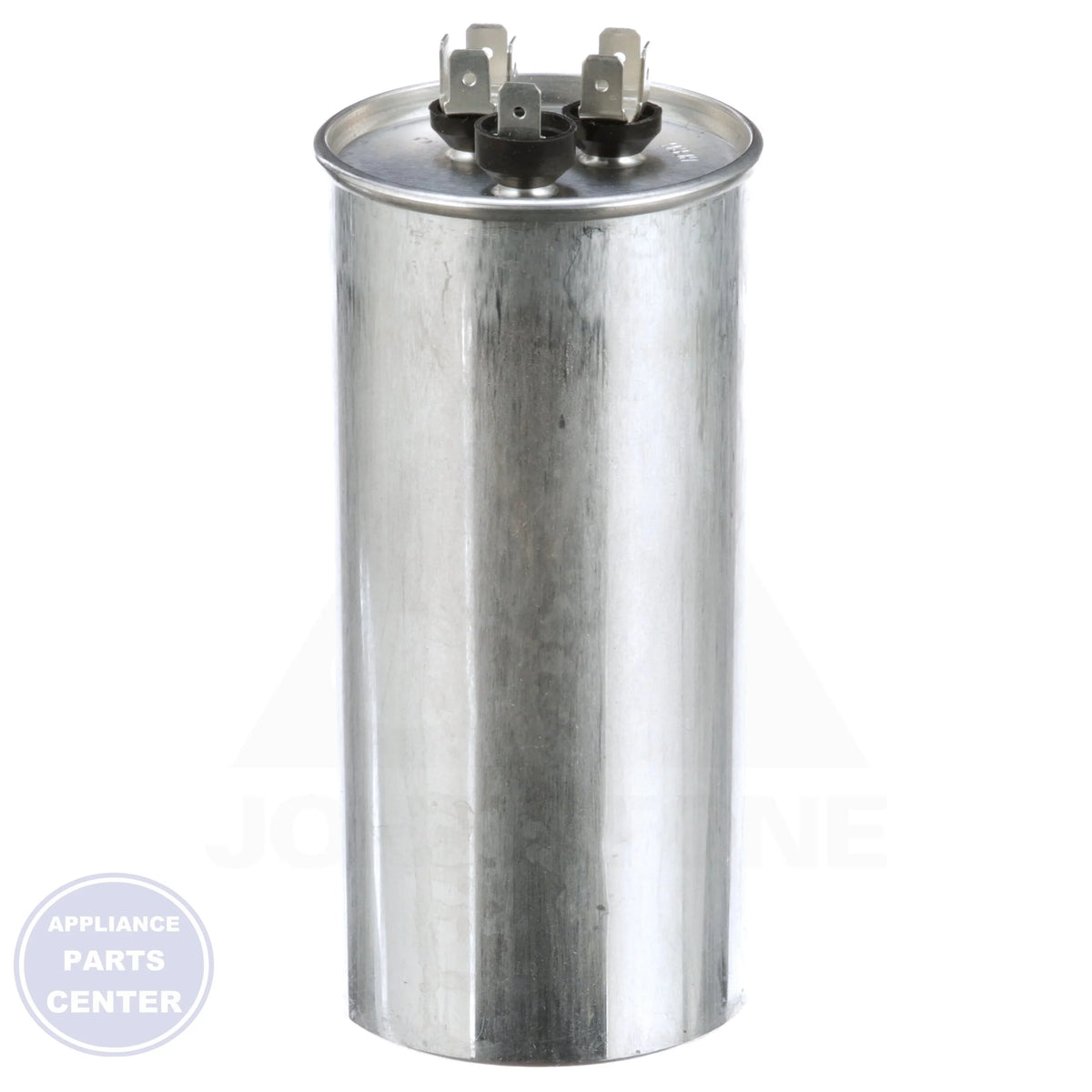 Dual Rated Motor Run Capacitor Round TRCFD8010 - Side view with 80/10 Mfd specifications