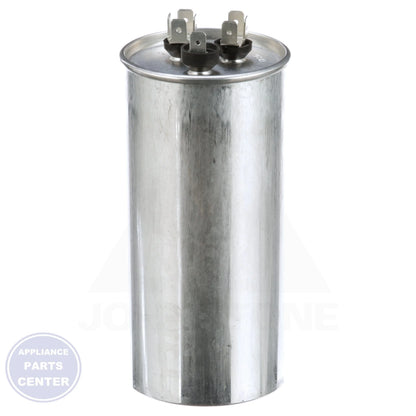 Dual Rated Motor Run Capacitor Round TRCFD8010 - Side view with 80/10 Mfd specifications