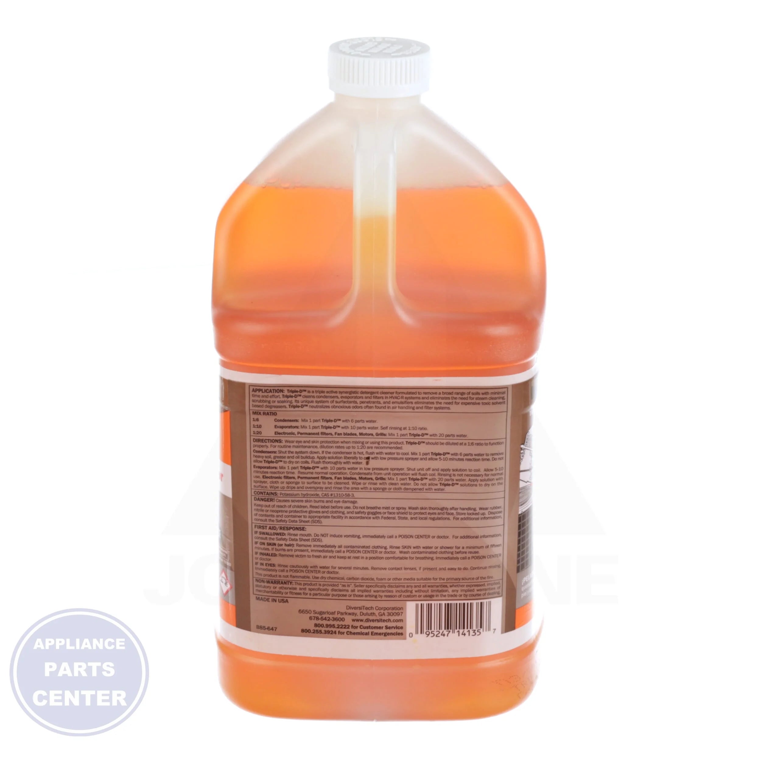 TRIPLE-D Universal Coil Cleaner - Detailed view of NSF Registered formula