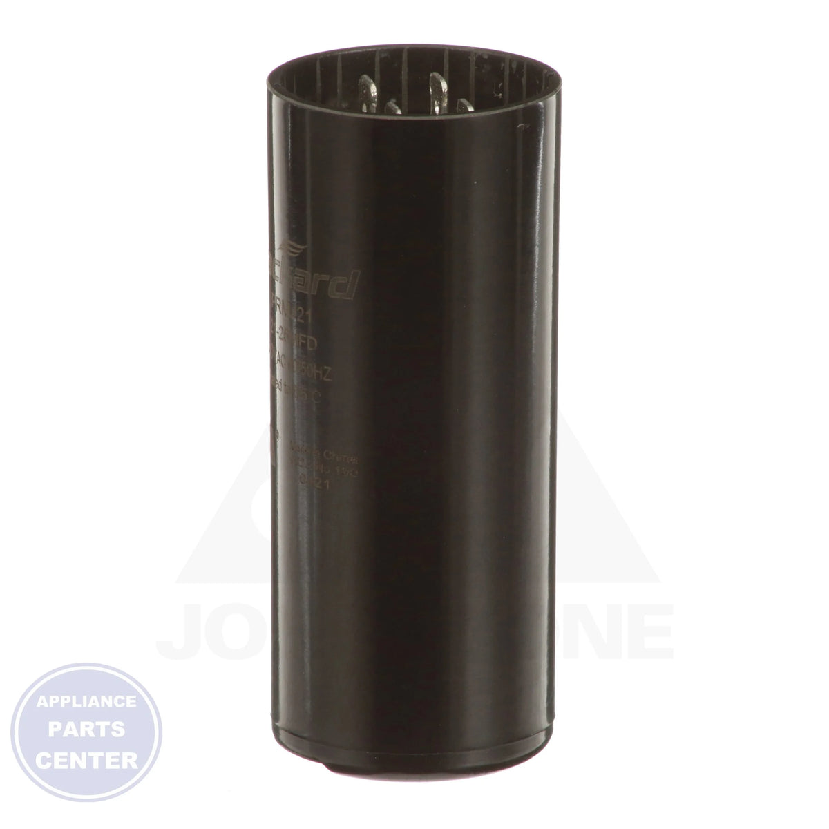 Motor Start Capacitors N/A TRMJ21 - Detailed view of round moisture and oil-resistant molded plastic case