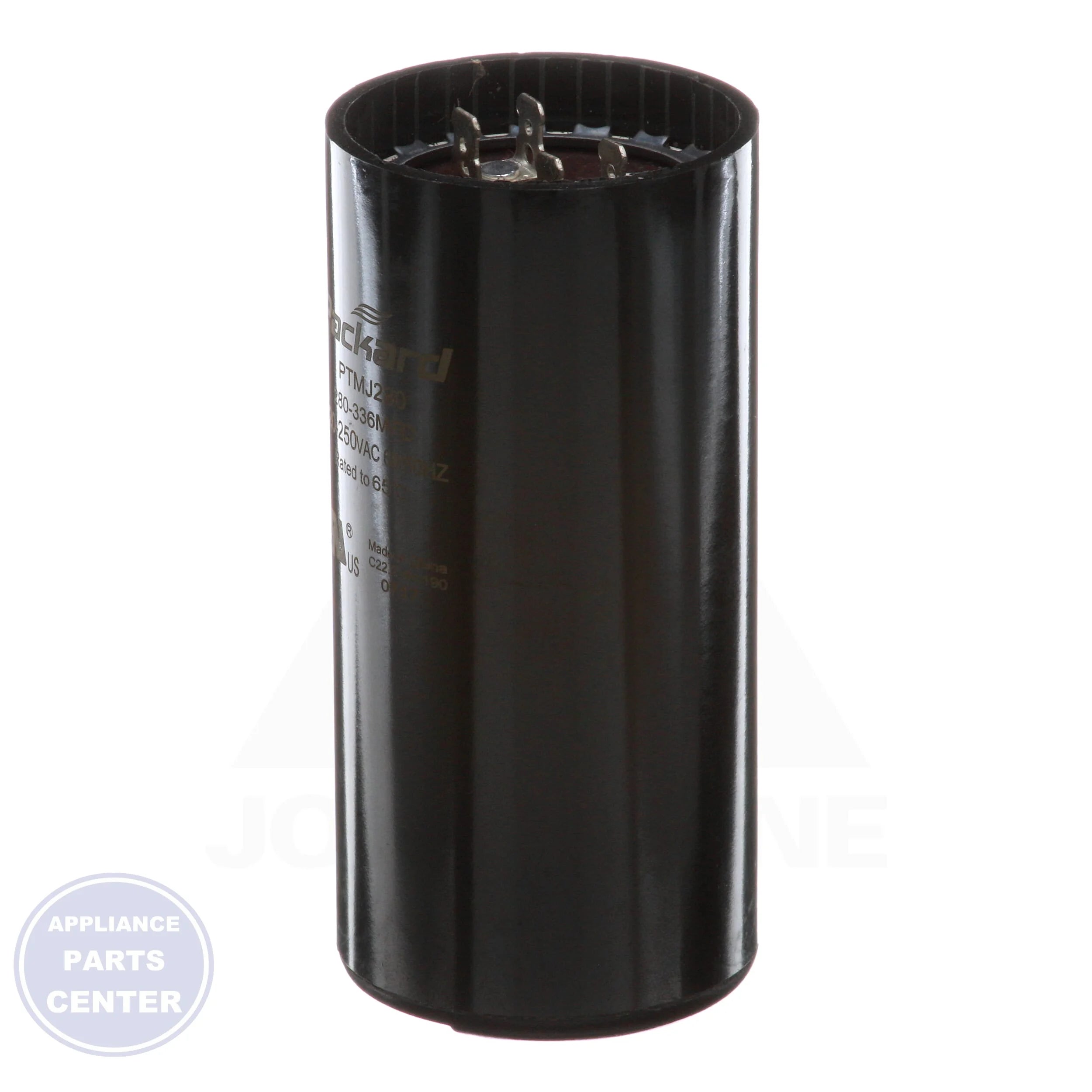 Motor Start Capacitors N/A TTMJ280 - Detailed view of 280-336 MFD capacitance and 220-250 VAC support