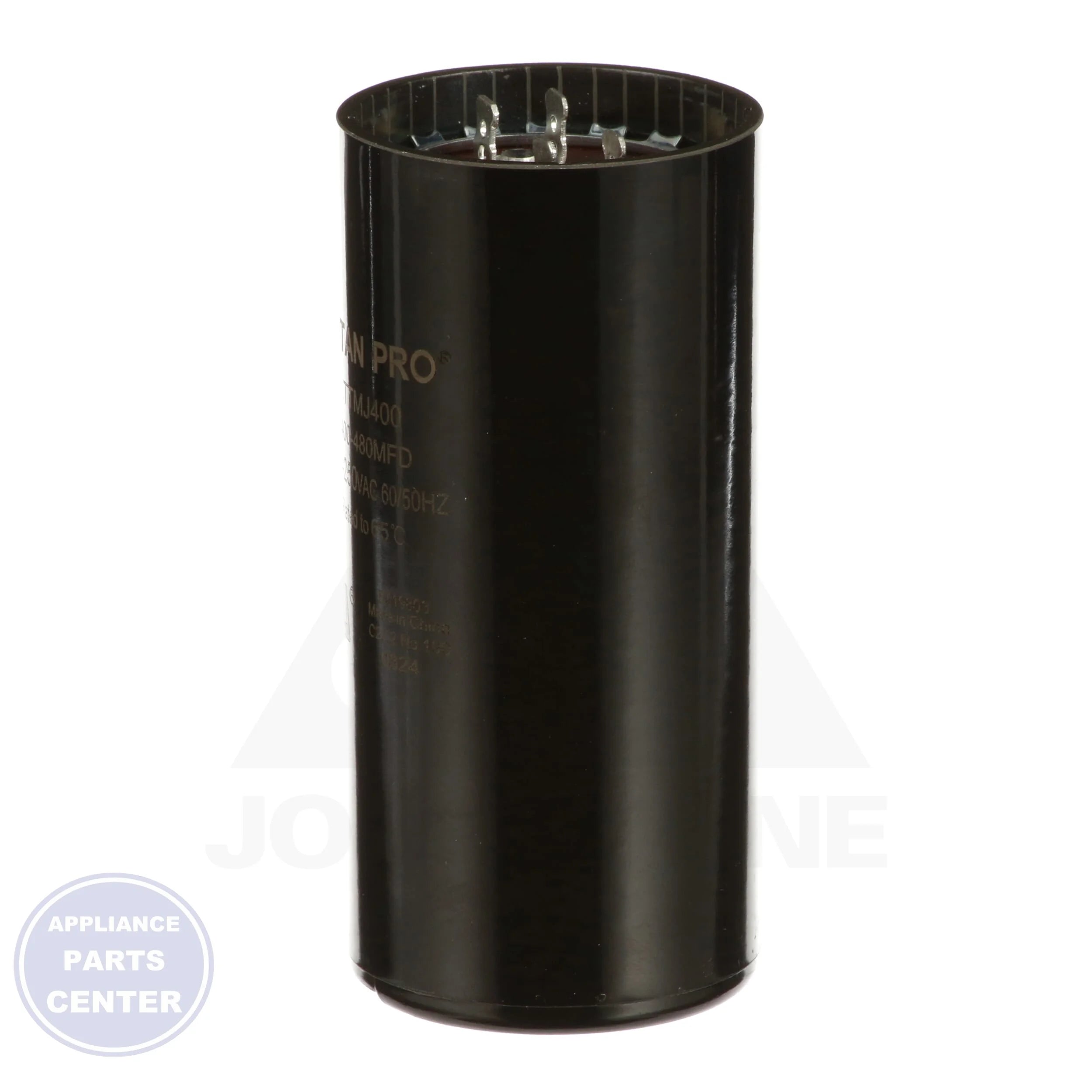 Motor Start Capacitors N/A TTMJ400 - Detailed view of 400-480 MFD capacitance