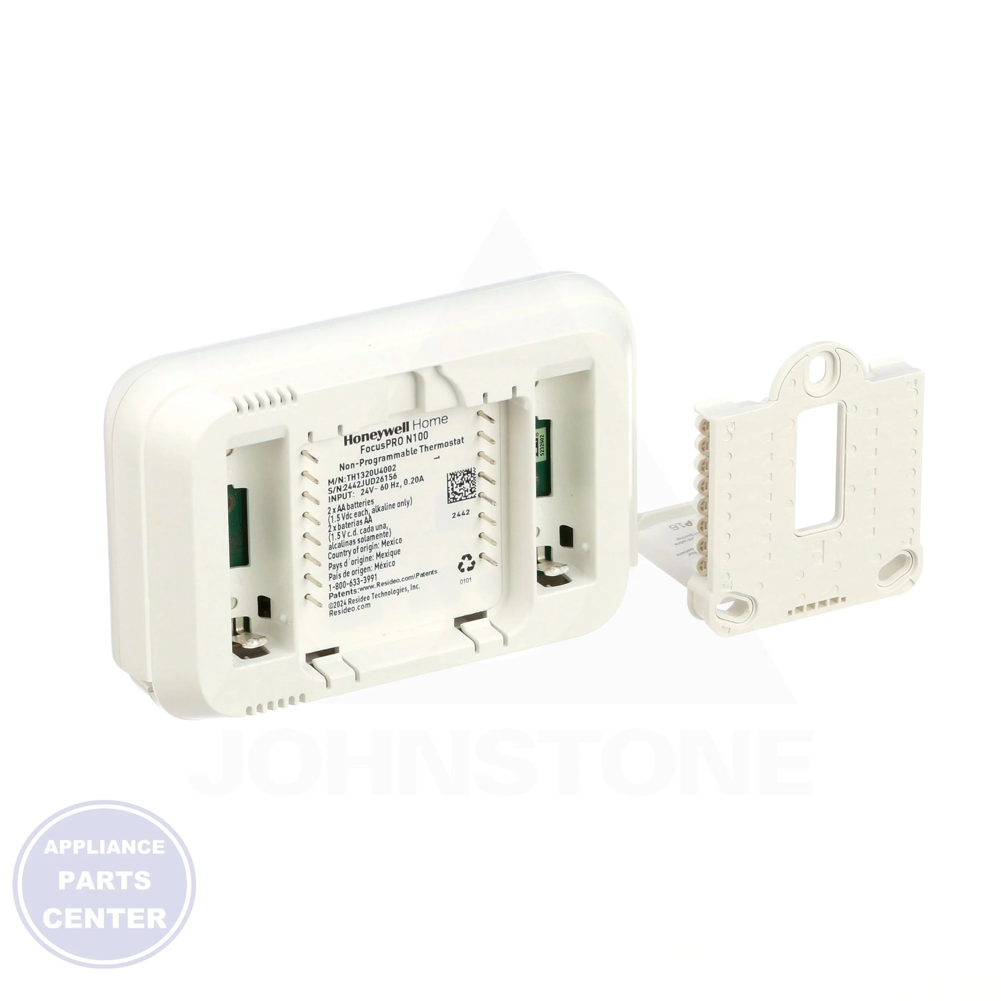 FocusPRO® Non-Programmable Thermostat TH1110U4000/U - Side view with compact measurements