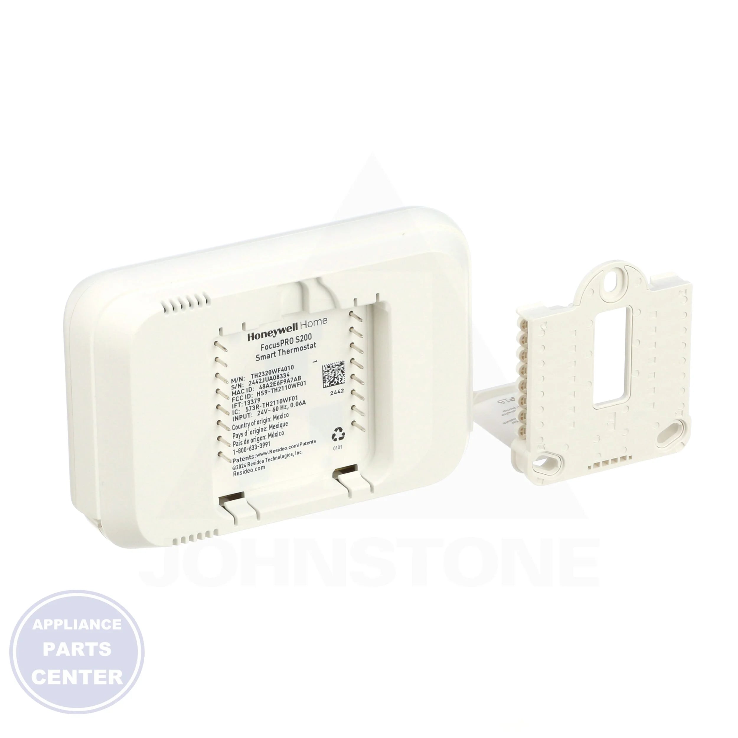 TH2320WF4010/U - Side view with 24VAC system compatibility