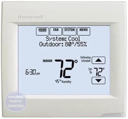 RedLINK Enabled VisionPRO® 8000 Thermostat TH8320R1003/U - Main view showing energy-efficient temperature control for residential and commercial use