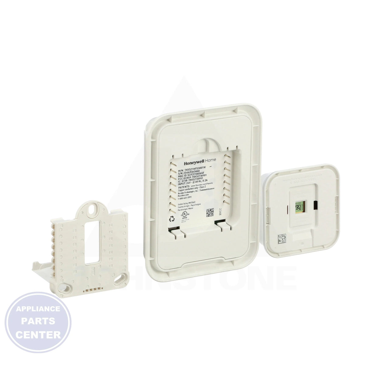 T10+ Pro Smart Thermostat THX321WFS3001W/U - Side view with 6.1x2.6x6.1 dimensions