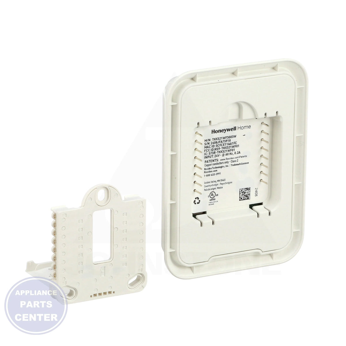 T10+ Pro Smart Thermostat THX321WF3003W/U - Side view with precise dimensions
