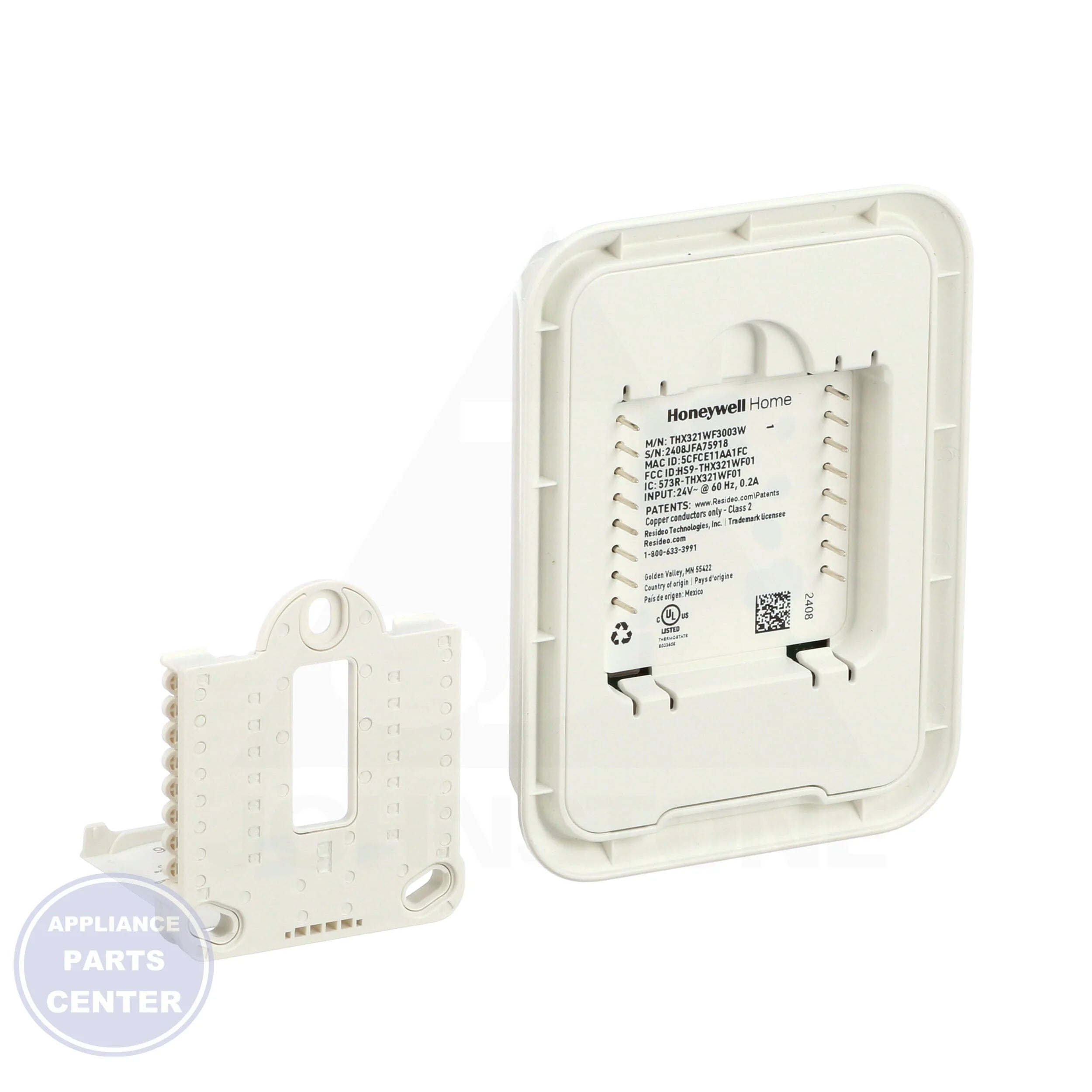 T10+ Pro Smart Thermostat THX321WF3003W/U - Side view with precise dimensions
