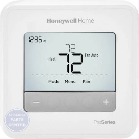 [Brand] T4 Pro Programmable Thermostat TH4210U2002/U - Main view showing large backlit display for [specific models]