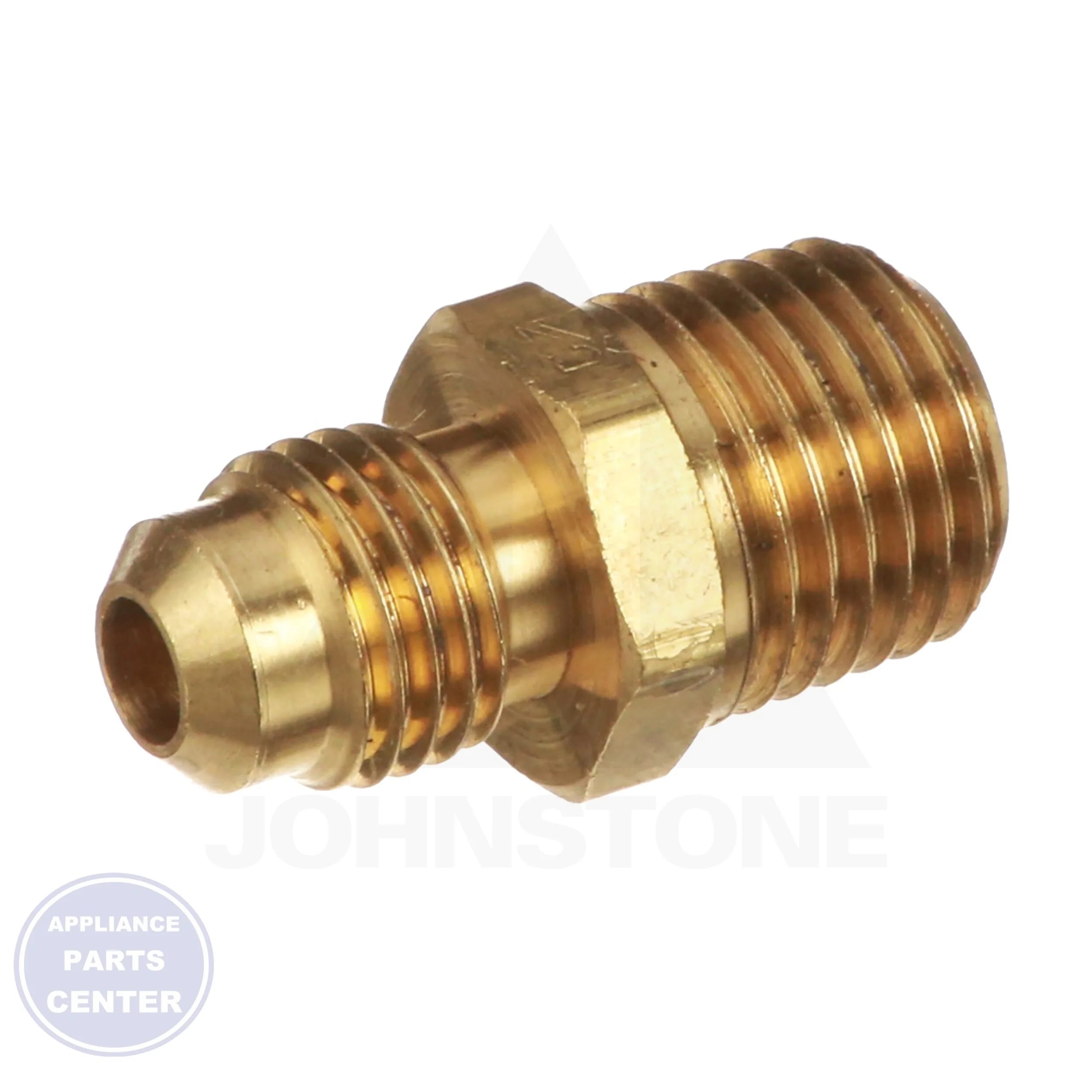 Half Union Flare to Male Pipe Thread U1-4B - Side view with 1/4 SAE x 1/4 MPT specs