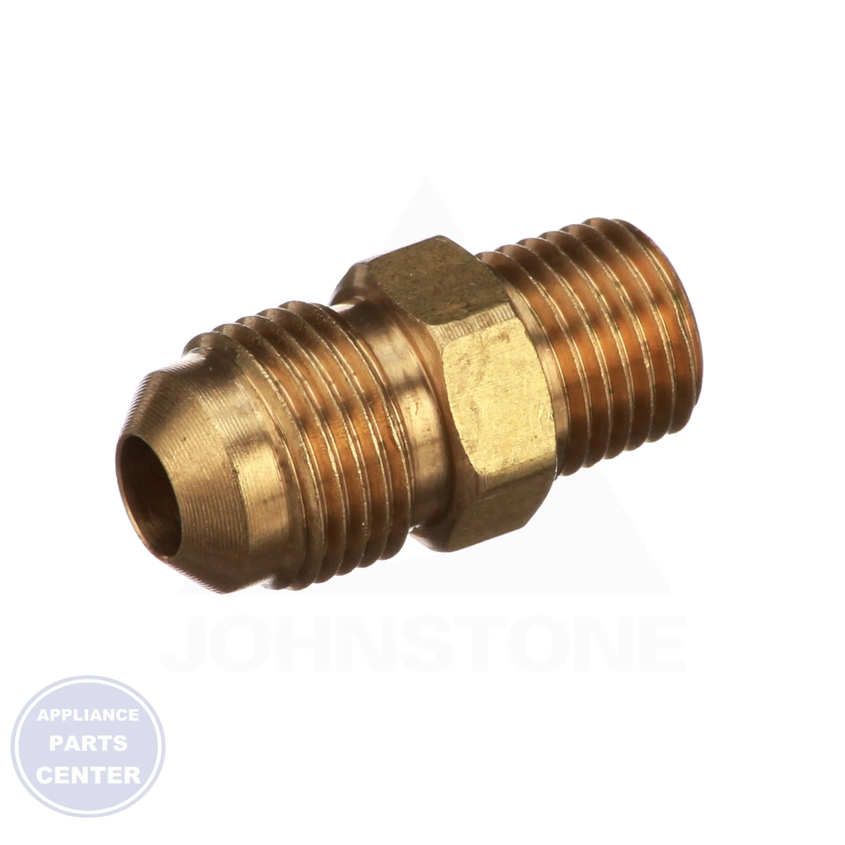 Half Union Flare to Male Pipe Thread U1-6B - Side view with 3/8" SAE x 1/4" MPT specs