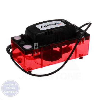 ULTRACP Series 120V Condensate Pump With Tubing - Side view with 22' shutoff capacity