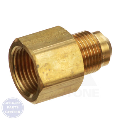 UR3-108 Flare Fitting Reducer - Side view with 5/8" Female SAE x 1/2" Male SAE specs