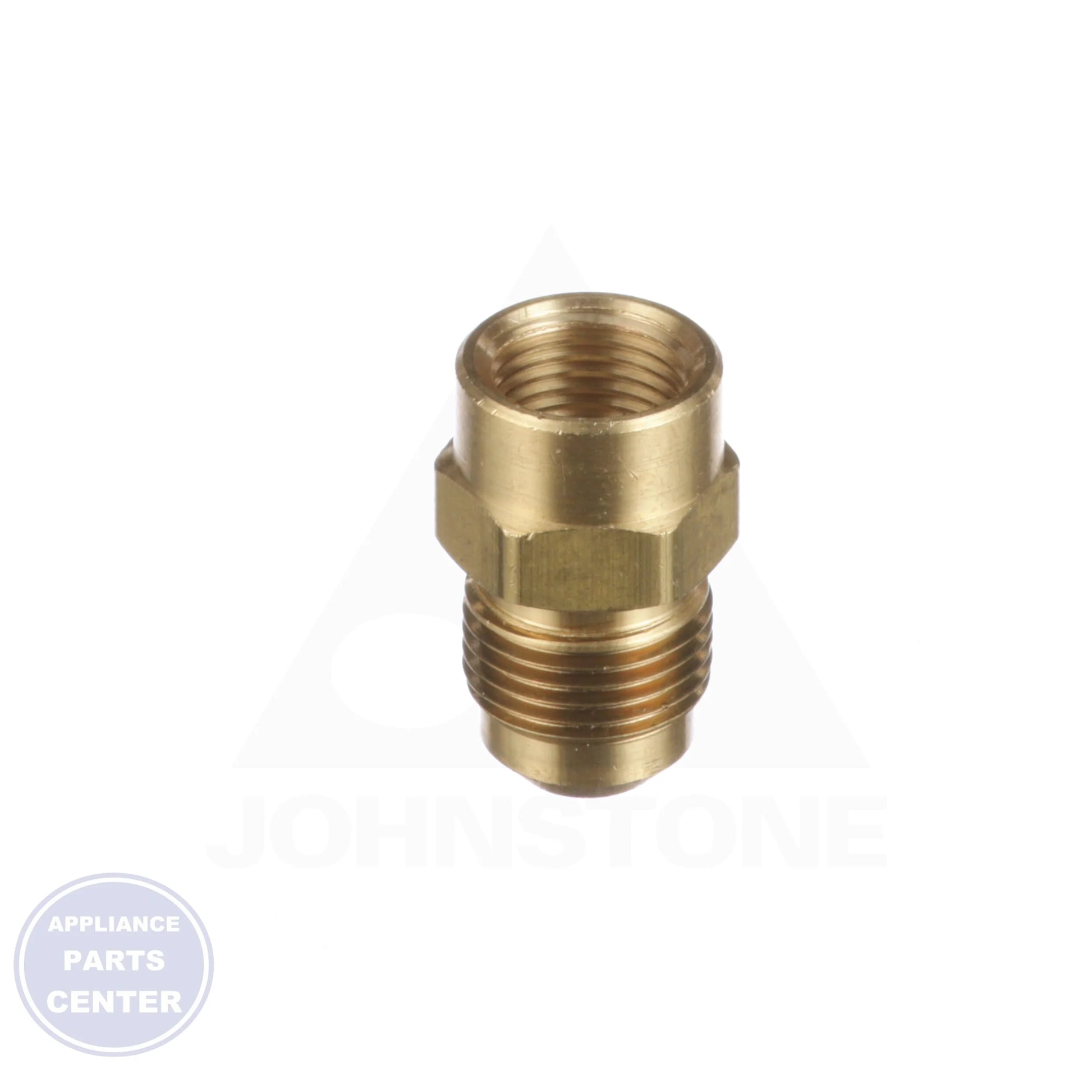 Flare Fitting Reducer UR3-68 - Side view with 3/8" x 1/2" specs