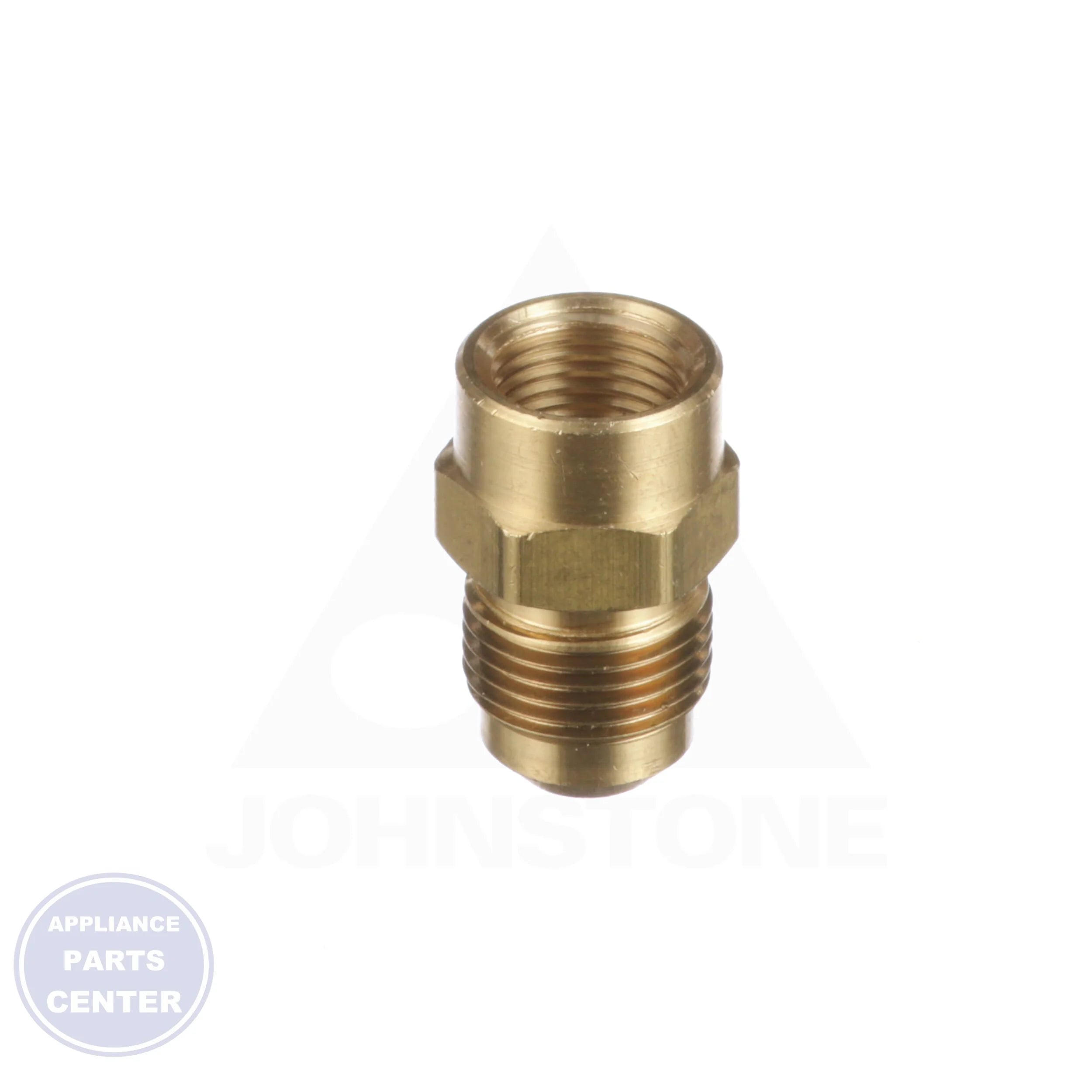 Flare Fitting Reducer UR3-68 - Side view with 3/8" x 1/2" specs