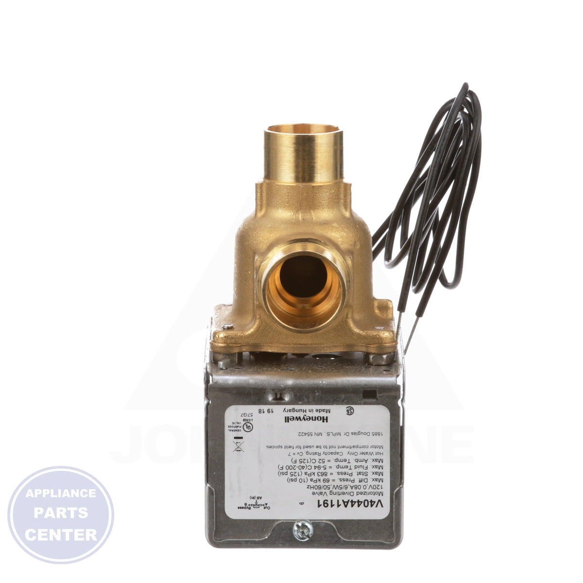 V4044 Line Voltage Diverting Valves V4044A1191 - Detailed view of 120VAC operation