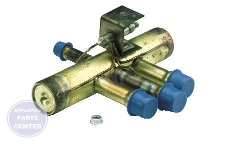 [Brand] Solenoid Operated Reversing Valve V6-414080-170 - Main view showing brass construction for unitary systems