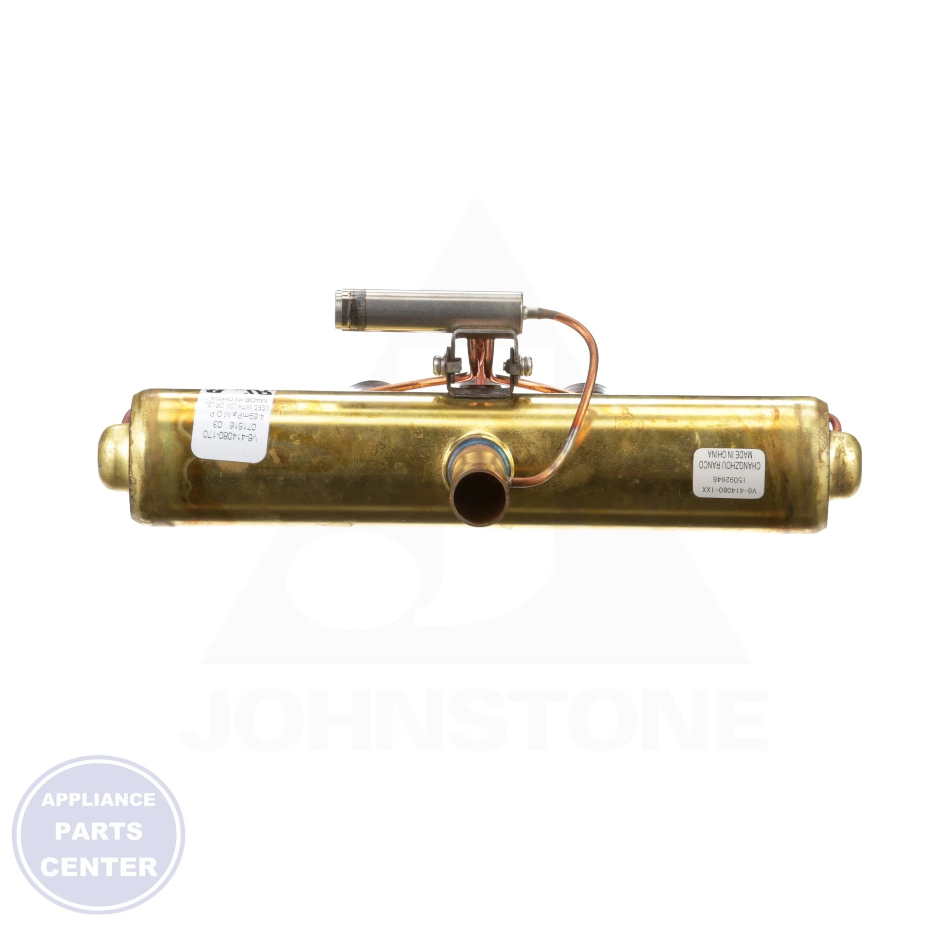 Solenoid Operated Reversing Valve V6-414080-170 - Side view with 1/2" discharge and 7/8" suction connections