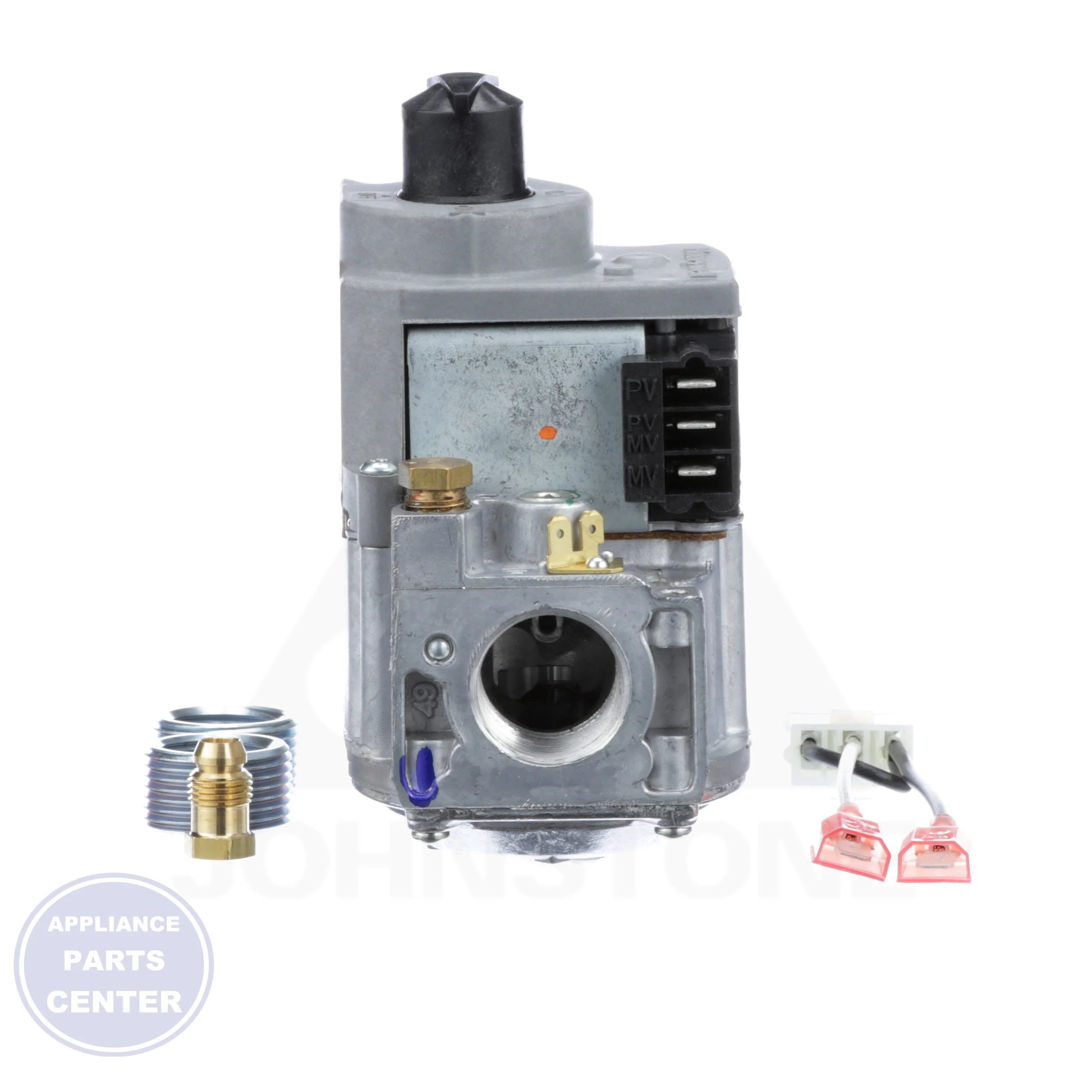 Gas Valve Assembly VR8345M4302 - Side view with precise measurements