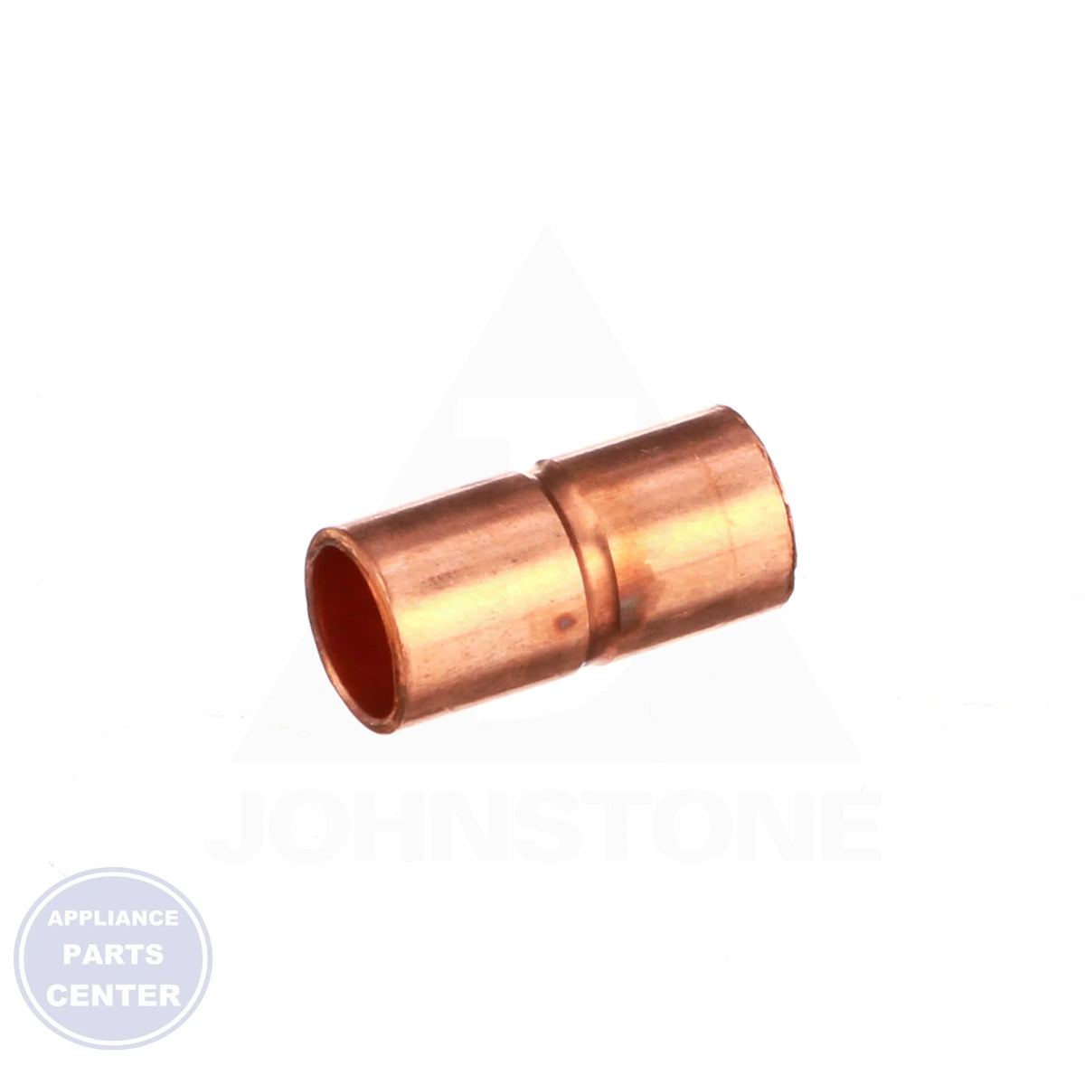1/4 x 1/4 Copper CxC Coupling W01003 - Side view with 1/4" diameter specs