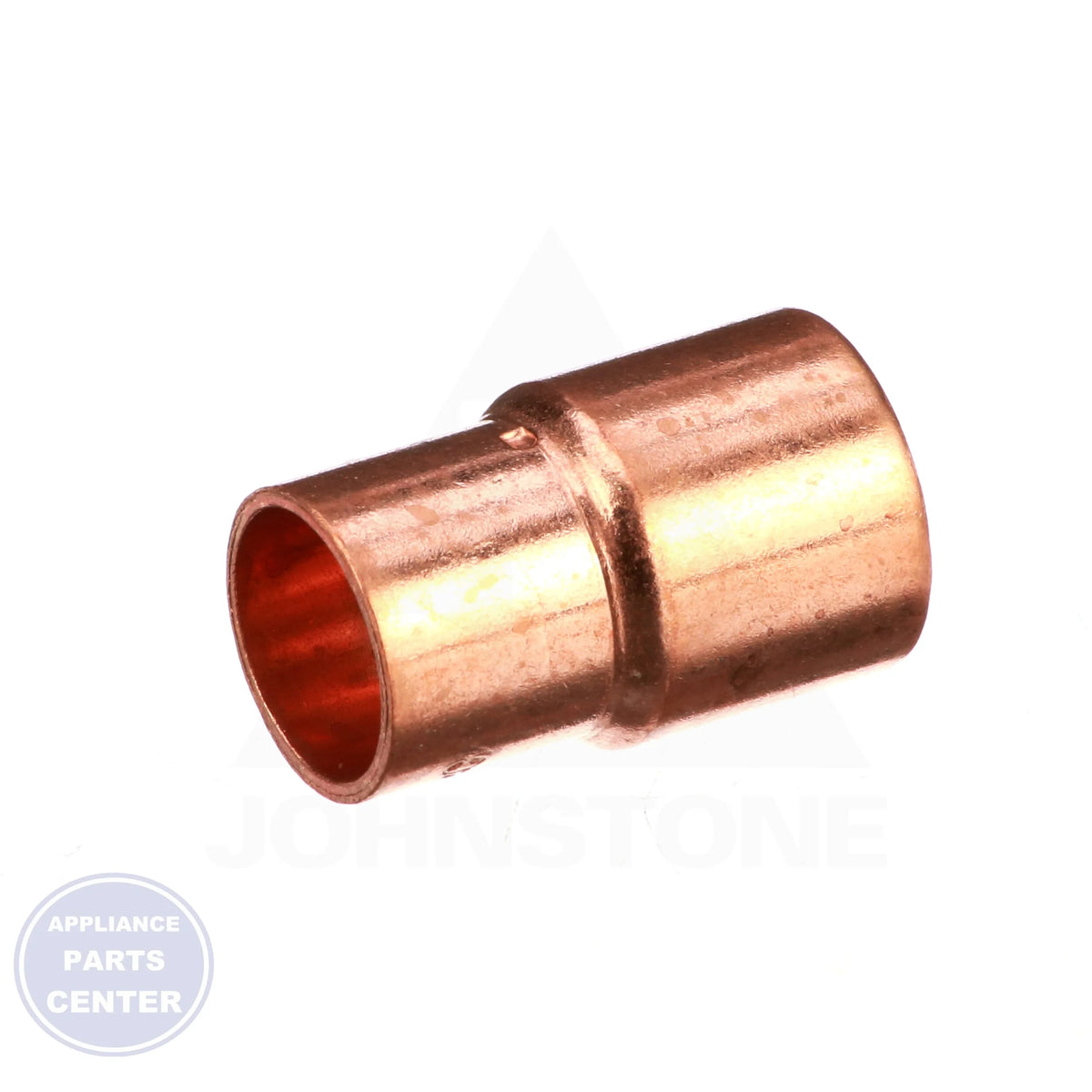 3/4 x 5/8 Copper CxC Coupling W01029 - Side view with 3/4" and 5/8" measurements