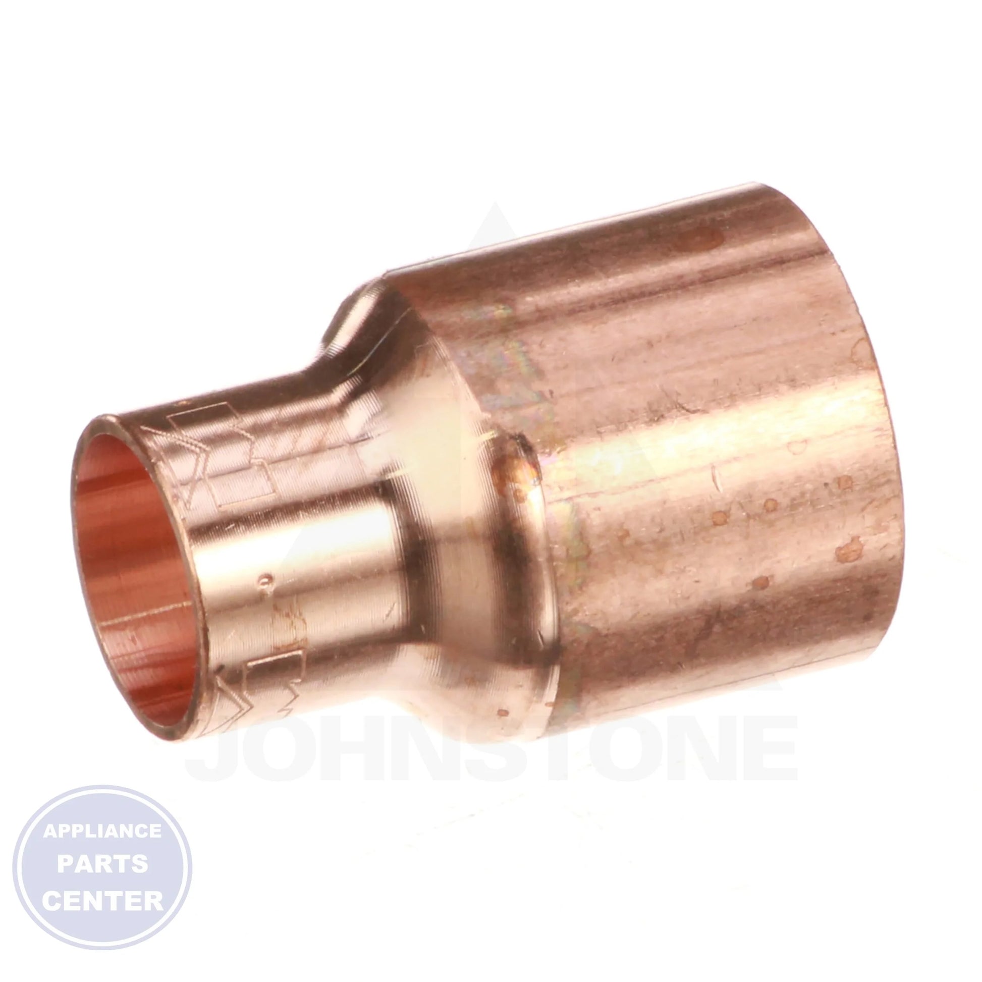 3/4 x 1/2 Copper CxC Coupling W01030 - Side view with specific measurements